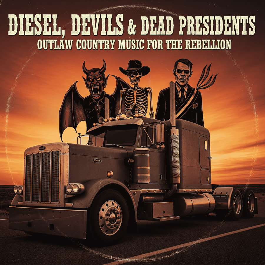 Diesel, Devils & Dead Presidents Outlaw Country Music for the Rebellion album art
